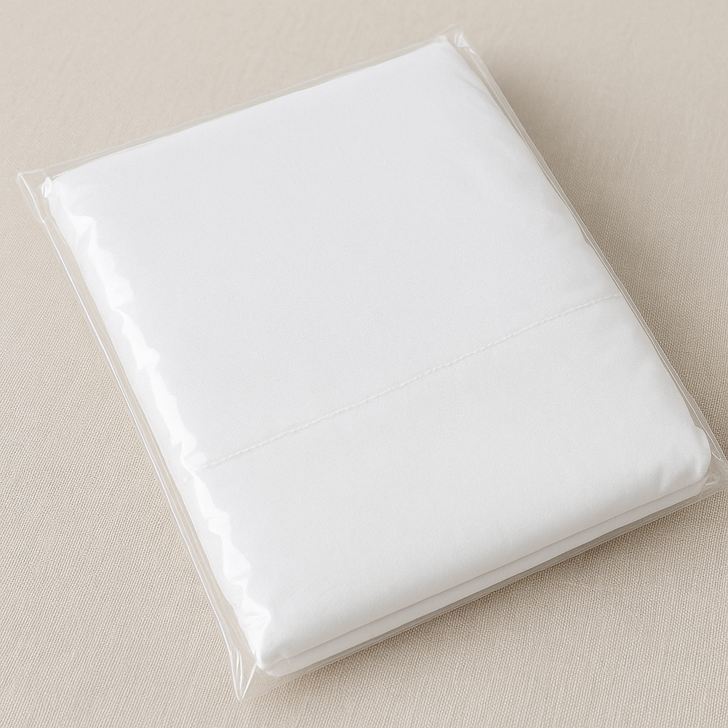 Double Cotton Bedsheet - White